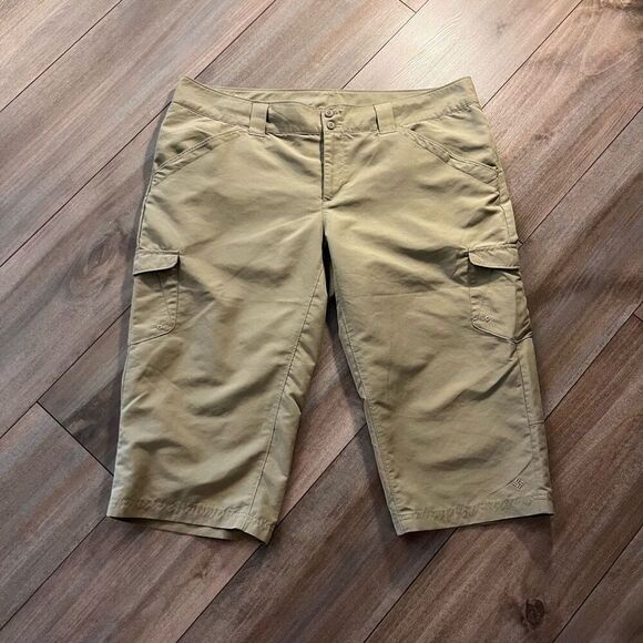 Columbia Tan Athletic Cargo Pants Women 14 Bin‎ G-44 - Picture 1 of 4